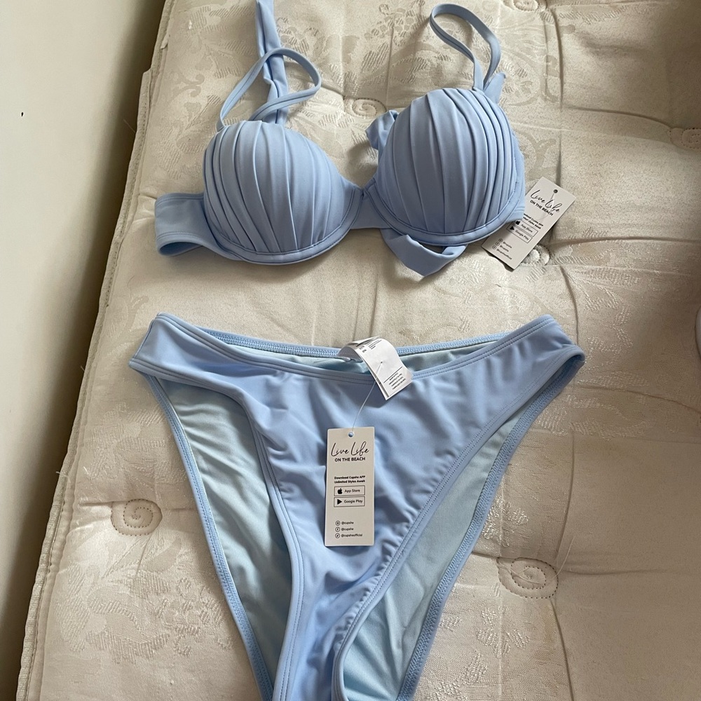 Cupshe Blue Bikini Set NWT